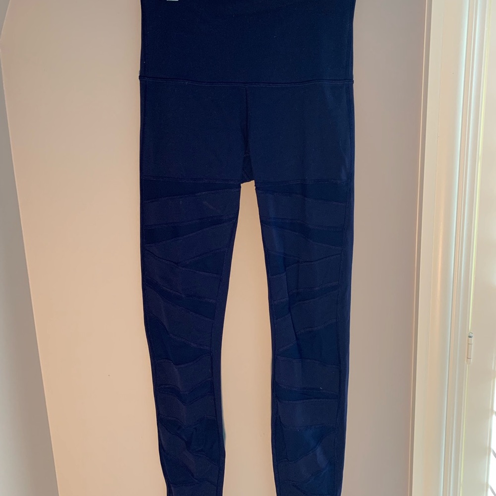 High-waisted royal blue Lululemon leggings